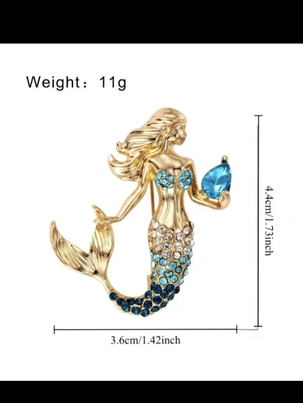 Mermaid Tiny Brooch NEW